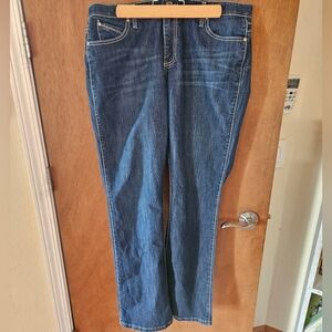 Wrangler Q-Baby Cowgirl Cut Mid-Rise Cash Ultimate Riding Jeans 13/14×34